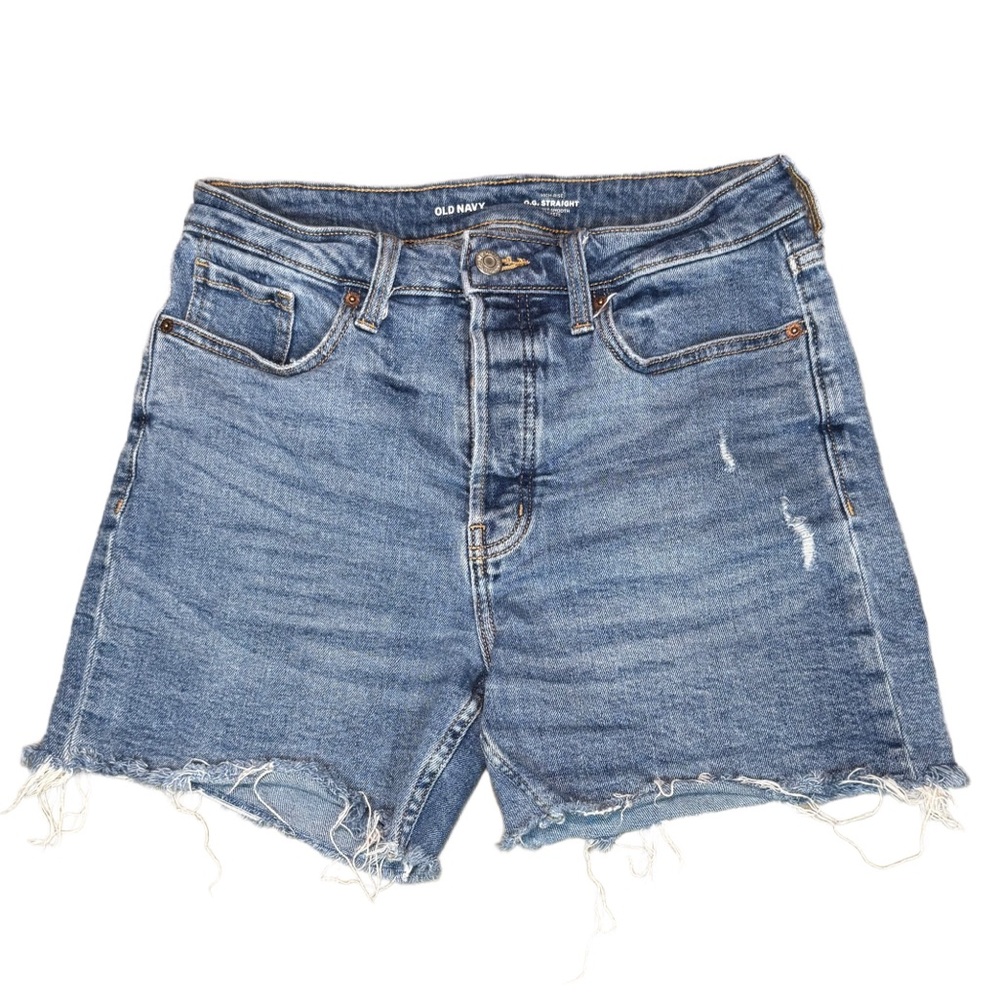 Old Navy Blue Jean Shorts Distressed Cut-Off Hem